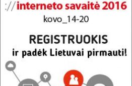 „Interneto savaitė 2016″ ragina dalyvauti renginiuose