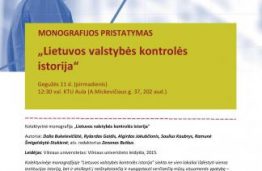 KVIEČIAME! Kolektyvinės monografijos „Lietuvos Valstybės kontrolės istorija“ pristatymas – gegužės 11 d. KTU Auloje