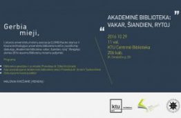 Kviečiame į susitikimą-diskusiją „Akademinė biblioteka: vakar, šiandien, rytoj”