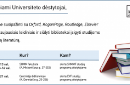 Kviečiame dėstytojus į akademinių knygų parodą